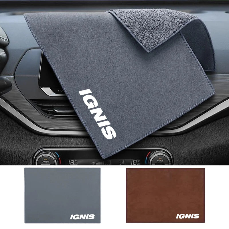 Microfiber Cleaning Towel Thicken Soft Drying Cloth Car Body Washing Towels for Suzuki IGNIS Logo Auto Accessories