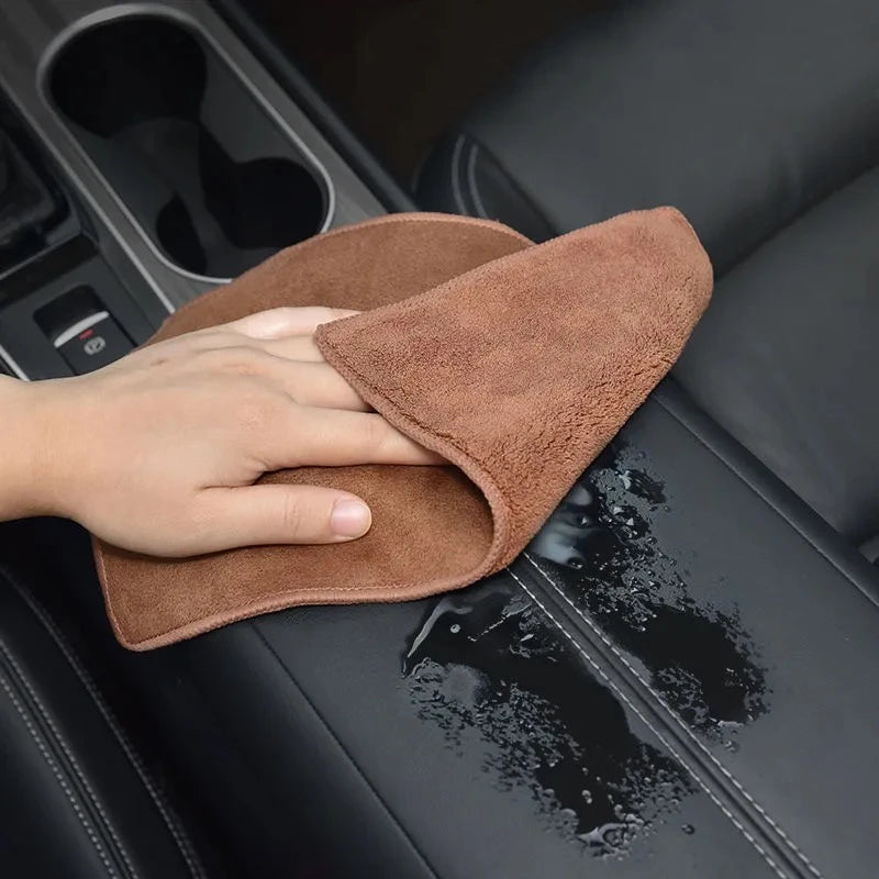 Microfiber Cleaning Towel Thicken Soft Drying Cloth Car Body Washing Towels for Suzuki IGNIS Logo Auto Accessories