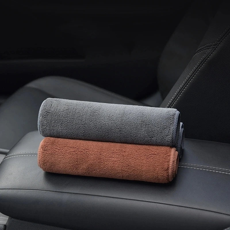 Microfiber Cleaning Towel Thicken Soft Drying Cloth Car Body Washing Towels for Suzuki IGNIS Logo Auto Accessories