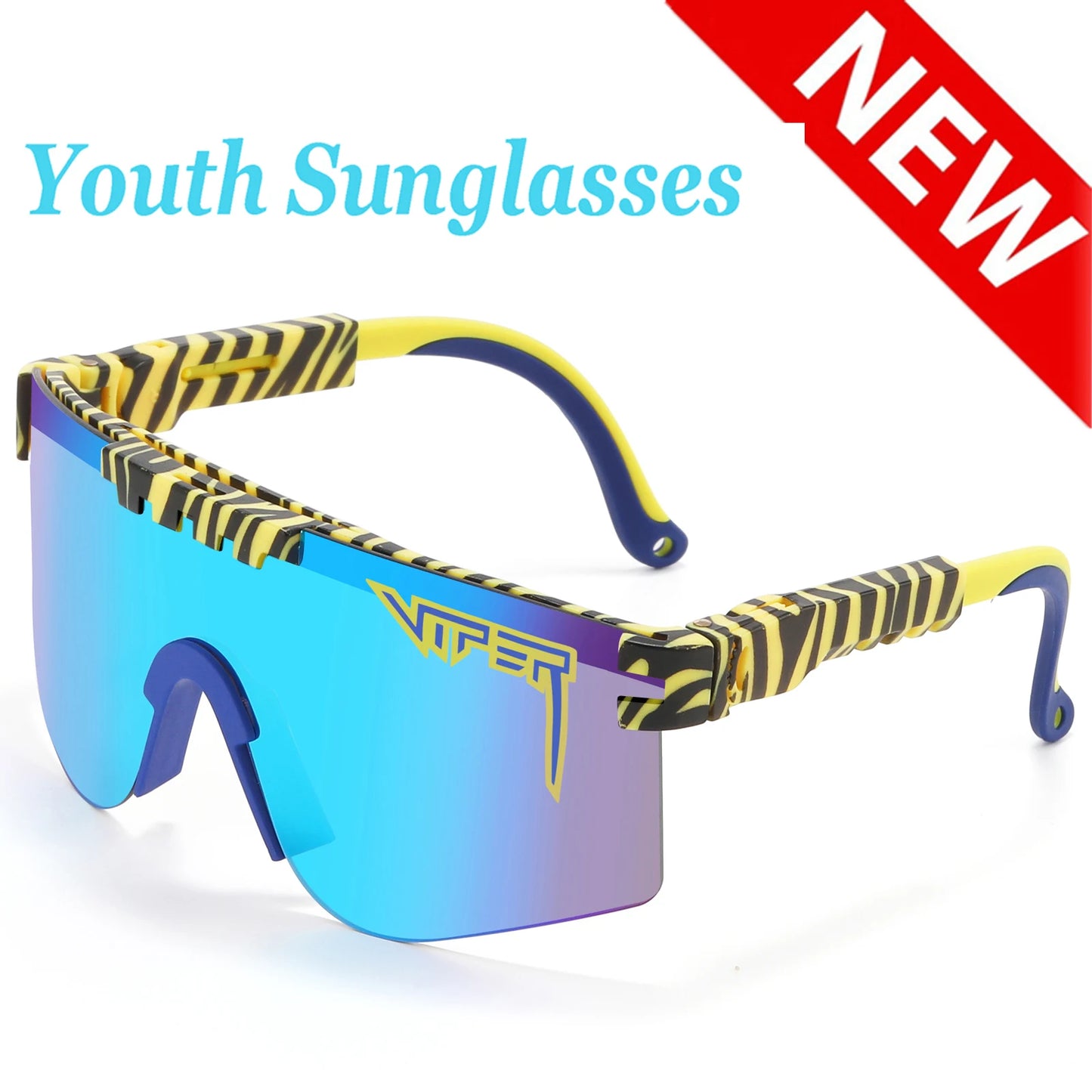 Youth Pit Viper Cycling Sunglasses Boys Girls Kids Baseball Sun Glasses Small head Eyewear Outdoor Cycling Driving Shades Sport