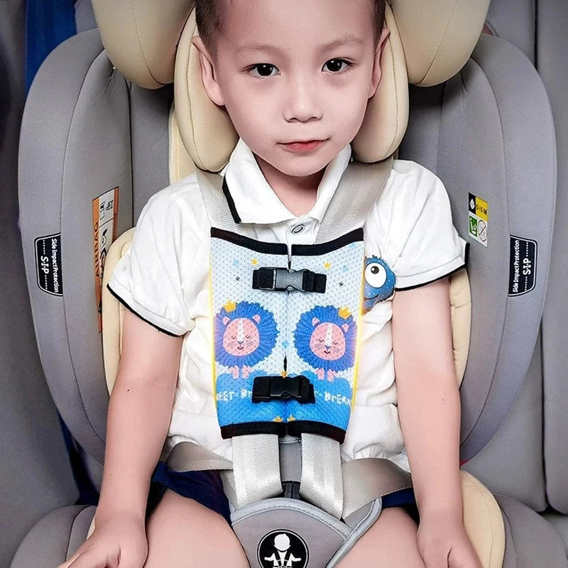 Car Child Safety Seat Anti Release Shoulder Protection Car Baby Safety Belt Anti Slip Fixing Pad Cartoon Seat Belt Accessories